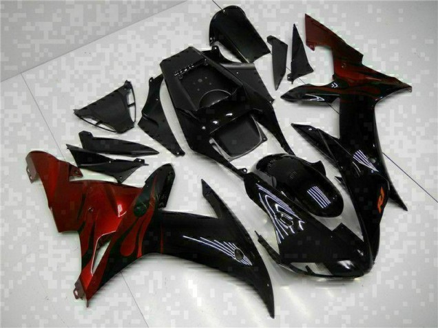 Schwarz 02-03 Yamaha YZF R1 Motorradverkleidung Plastik Kits Schwarz 02-03 Yamaha YZF R1 Motorradverkleidung Plastik Kits