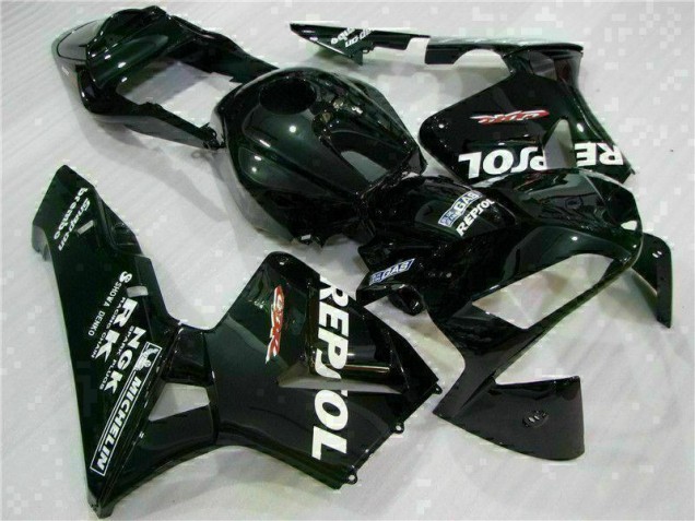 Schwarz 03-04 Honda CBR600RR Motor Verkleidung Schwarz 03-04 Honda CBR600RR Motor Verkleidung