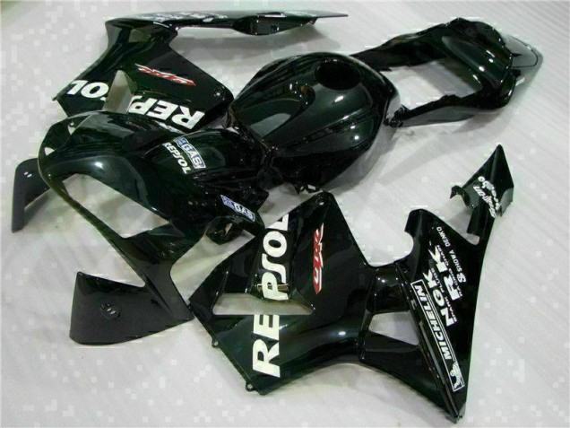 Schwarz 03-04 Honda CBR600RR Motor Verkleidung Schwarz 03-04 Honda CBR600RR Motor Verkleidung
