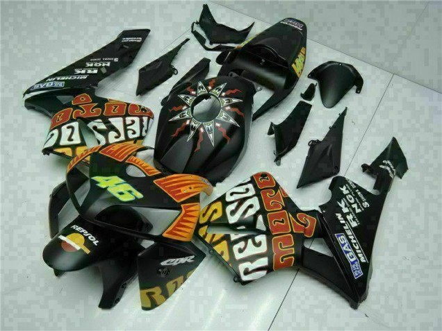 Schwarz 05-06 Honda CBR600RR Motor Vollverkleidung Schwarz 05-06 Honda CBR600RR Motor Vollverkleidung
