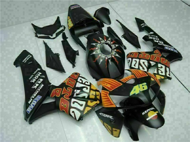 Schwarz 05-06 Honda CBR600RR Motor Vollverkleidung Schwarz 05-06 Honda CBR600RR Motor Vollverkleidung