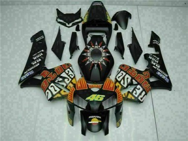 Schwarz 05-06 Honda CBR600RR Motor Vollverkleidung