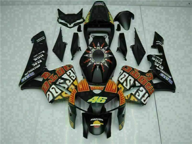 Schwarz 05-06 Honda CBR600RR Motor Vollverkleidung Schwarz 05-06 Honda CBR600RR Motor Vollverkleidung
