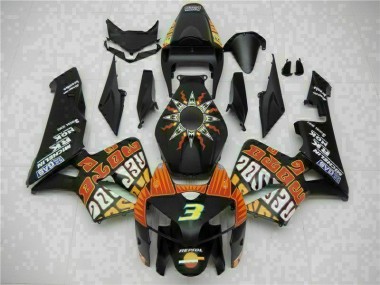 Schwarz 05-06 Honda CBR600RR Verkleidung