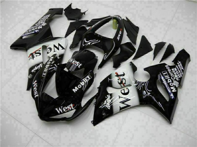 Schwarz 05-06 Kawasaki ZX6R Motorrad Verkleidung Komplett Sets Schwarz 05-06 Kawasaki ZX6R Motorrad Verkleidung Komplett Sets
