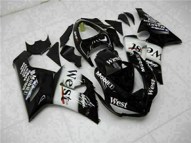 Schwarz 05-06 Kawasaki ZX6R Motorrad Verkleidung Komplett Sets Schwarz 05-06 Kawasaki ZX6R Motorrad Verkleidung Komplett Sets