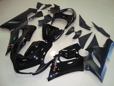 Schwarz 05-06 Kawasaki ZX6R Motorrad Vollverkleidung