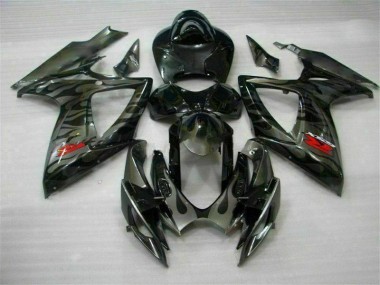 Schwarz 06-07 Suzuki GSXR 600/750 Motorrad Vollverkleidung & Plastik