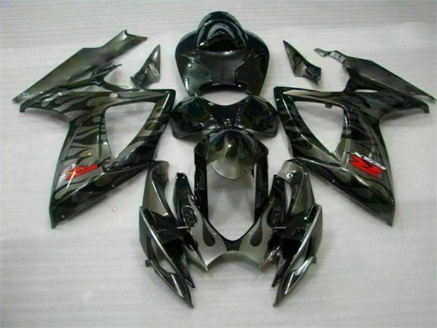 Schwarz 06-07 Suzuki GSXR 600/750 Motorrad Vollverkleidung & Plastik Schwarz 06-07 Suzuki GSXR 600/750 Motorrad Vollverkleidung & Plastik
