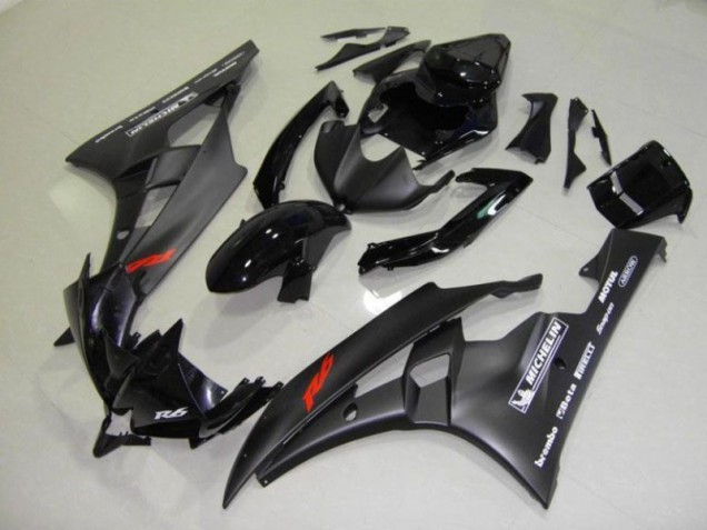 Schwarz 06-07 Yamaha YZF R6 Motorrad Verkleidungen & Plastik Schwarz 06-07 Yamaha YZF R6 Motorrad Verkleidungen & Plastik