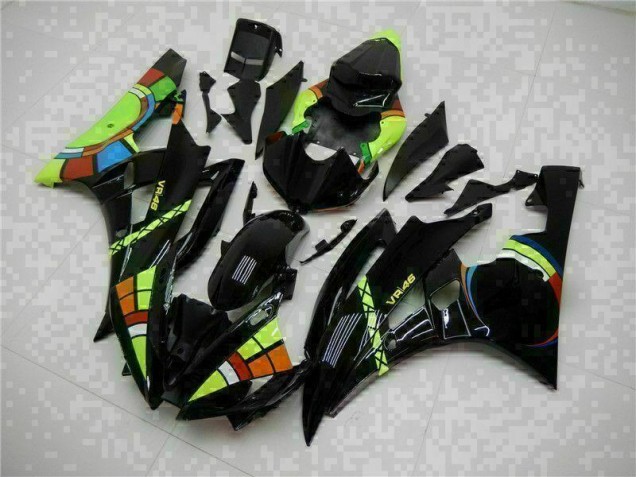 Schwarz 06-07 Yamaha YZF R6 Motorrad Vollverkleidung Schwarz 06-07 Yamaha YZF R6 Motorrad Vollverkleidung