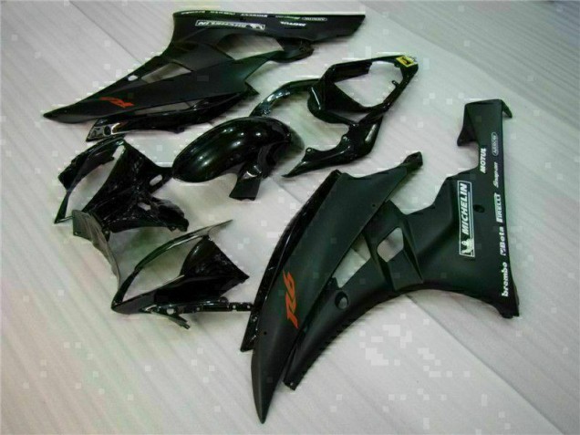 Schwarz 06-07 Yamaha YZF R6 Motorrad Vollverkleidung & Plastik Schwarz 06-07 Yamaha YZF R6 Motorrad Vollverkleidung & Plastik