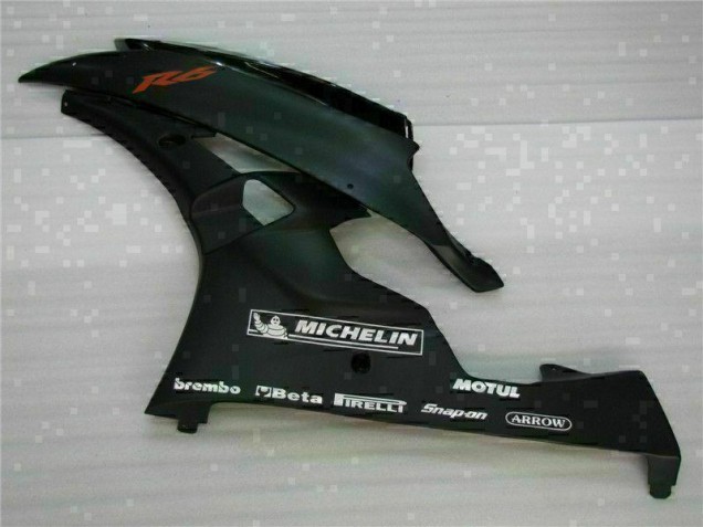 Schwarz 06-07 Yamaha YZF R6 Motorrad Vollverkleidung & Plastik Schwarz 06-07 Yamaha YZF R6 Motorrad Vollverkleidung & Plastik