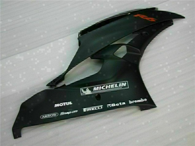 Schwarz 06-07 Yamaha YZF R6 Motorrad Vollverkleidung & Plastik Schwarz 06-07 Yamaha YZF R6 Motorrad Vollverkleidung & Plastik