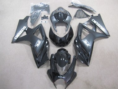 Schwarz 07-08 Suzuki GSXR 1000 Motorrad Vollverkleidung