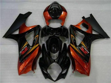 Schwarz 07-08 Suzuki GSXR 1000 Motorrad Vollverkleidung & Plastik