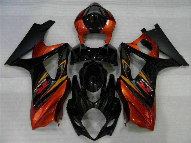Schwarz 07-08 Suzuki GSXR 1000 Motorrad Vollverkleidung & Plastik Schwarz 07-08 Suzuki GSXR 1000 Motorrad Vollverkleidung & Plastik