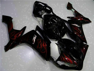 Schwarz 07-08 Yamaha YZF R1 Motorrad Verkleidung Komplett Sets