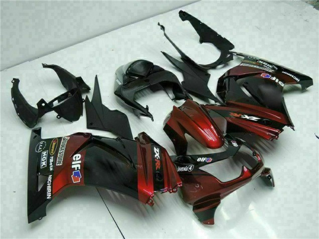 Schwarz 08-12 Kawasaki EX250 Motorrad Verkleidungen Schwarz 08-12 Kawasaki EX250 Motorrad Verkleidungen