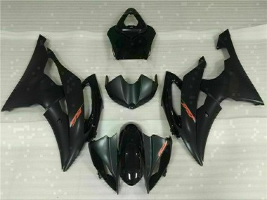 Schwarz 08-16 Yamaha YZF R6 Motorradverkleidung Plastik Kits