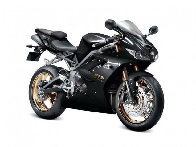 Schwarz 09-12 Triumph Daytona 675 Triple Motorrad Verkleidung