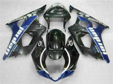 Schwarz Blau 03-04 Suzuki GSXR 1000 Motorrad Verkleidung & Plastik