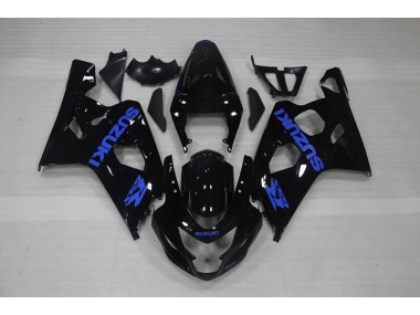 Schwarz Blau Aufkleber 04-05 Suzuki GSXR 750 Motorrad Verkleidung