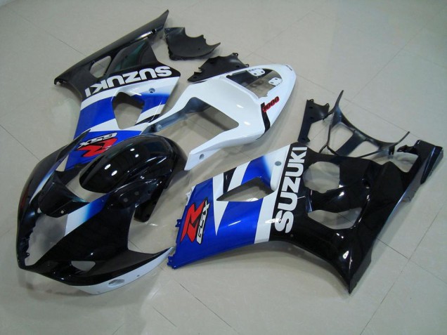 Schwarz Blau Weiß 03-04 Suzuki GSXR 1000 Motorrad Verkleidung Schwarz Blau Weiß 03-04 Suzuki GSXR 1000 Motorrad Verkleidung