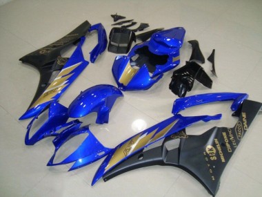 Schwarz Blau mit Gold Aufkleber 06-07 Yamaha YZF R6 Motorrad Verkleidungen