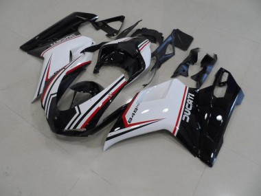 Schwarz Dreifarbig 07-14 Ducati 848 1098 1198 Motorrad Verkleidung