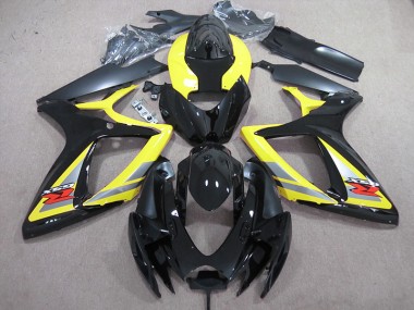 Schwarz Gelb 06-07 Suzuki GSXR 600 Motorrad Verkleidung