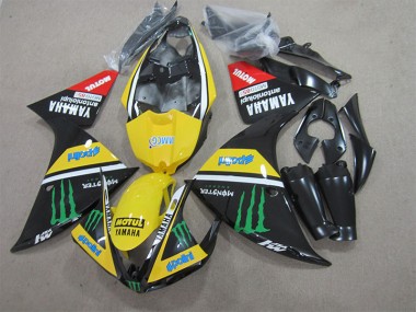 Schwarz Gelb Motul Monster 09-11 Yamaha YZF R1 Motorrad Verkleidung