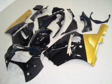 Schwarz Gold 00-01 Kawasaki ZX12R Motorrad Verkleidung