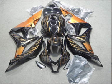 Schwarz Gold Flamme 04-05 Honda CBR1000RR Motorrad Verkleidung