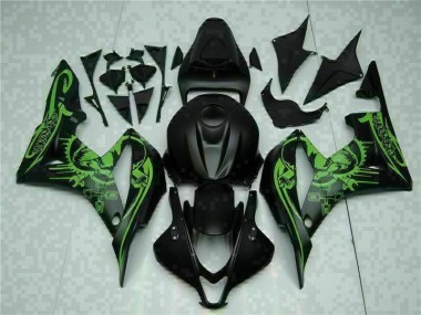 Schwarz Grün 07-08 Honda CBR600RR Motorrad Verkleidung