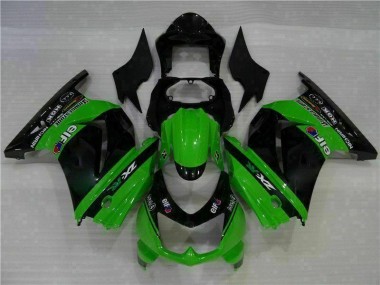 Schwarz Grün 08-12 Kawasaki EX250 Motorrad Vollverkleidung