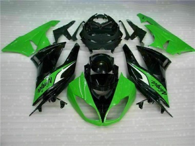 Schwarz Grün 09-12 Kawasaki ZX6R Motorrad Vollverkleidung