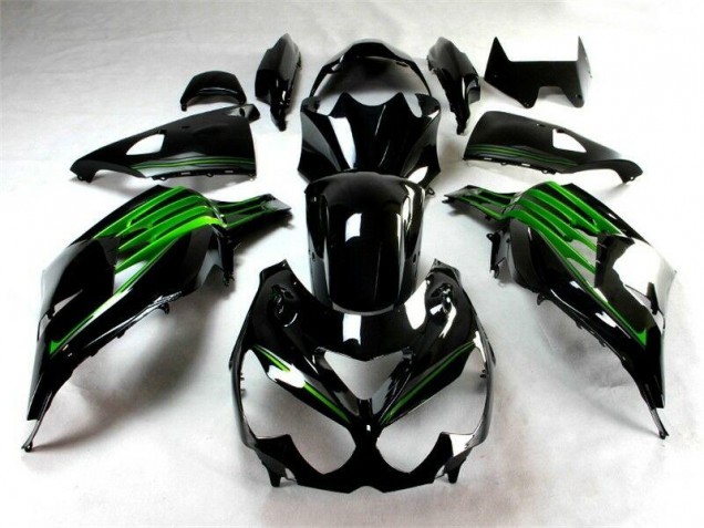 Schwarz Grün 12-21 Kawasaki ZX14R ZZR1400 Motorrad Verkleidung Schwarz Grün 12-21 Kawasaki ZX14R ZZR1400 Motorrad Verkleidung