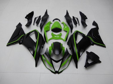Schwarz Grün 13-18 Kawasaki ZX6R Motorrad Verkleidungen