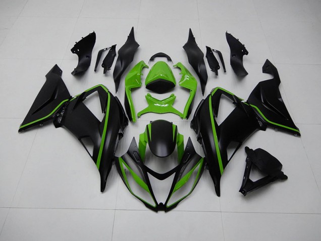 Schwarz Grün 13-18 Kawasaki ZX6R Motorrad Verkleidungen