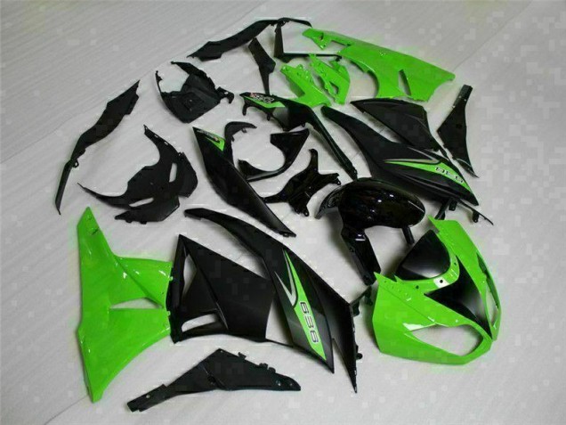 Schwarz Grün 636 09-12 Kawasaki ZX6R Motorrad Verkleidung Schwarz Grün 636 09-12 Kawasaki ZX6R Motorrad Verkleidung