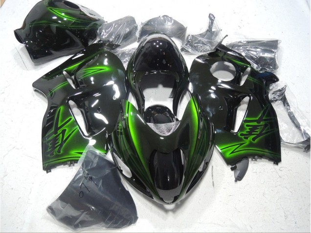 Schwarz Grün 96-07 Suzuki GSXR 1300 Hayabusa Motorrad Verkleidung Schwarz Grün 96-07 Suzuki GSXR 1300 Hayabusa Motorrad Verkleidung