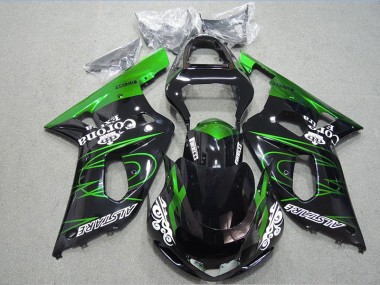 Schwarz Grün Corona Extra 01-03 Suzuki GSXR 600 Motorrad Verkleidung