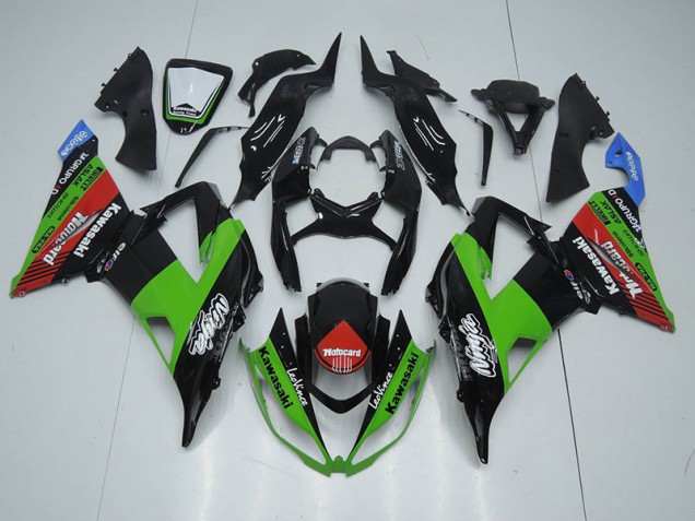 Schwarz Grün Rot Motocard 13-18 Kawasaki ZX6R Motorrad Verkleidung Schwarz Grün Rot Motocard 13-18 Kawasaki ZX6R Motorrad Verkleidung