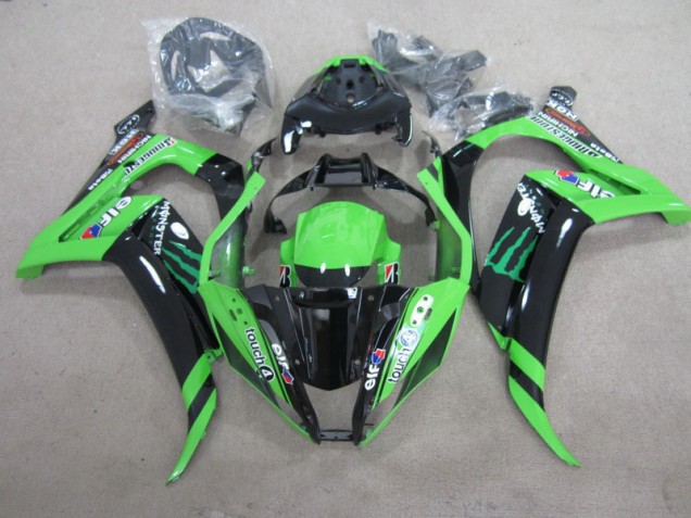 Schwarz Grün Touch4 Monster 11-15 Kawasaki ZX10R Motorrad Verkleidung Schwarz Grün Touch4 Monster 11-15 Kawasaki ZX10R Motorrad Verkleidung