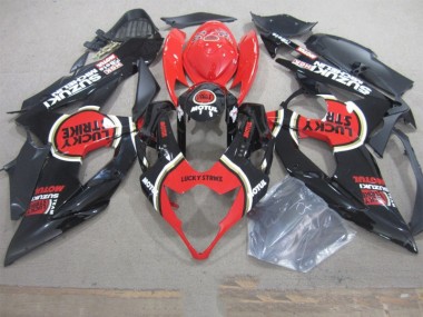 Schwarz Lucky Strike Rot Motul 05-06 Suzuki GSXR 1000 Motorrad Verkleidung