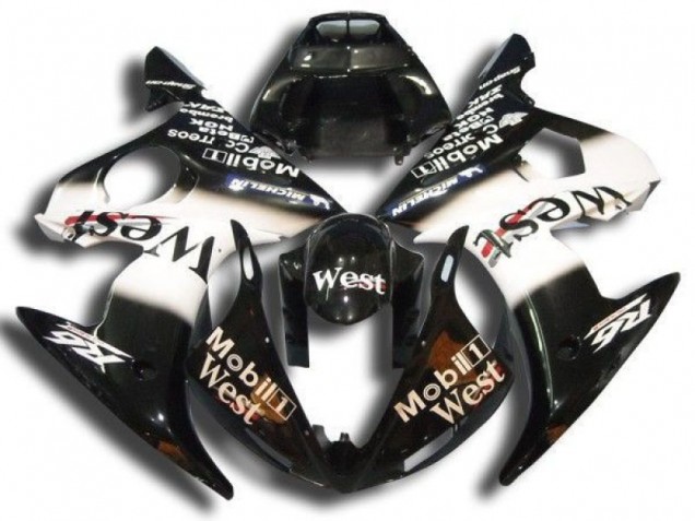 Schwarz Mobil West 03-05 Yamaha YZF R6 Motorrad Verkleidung Schwarz Mobil West 03-05 Yamaha YZF R6 Motorrad Verkleidung