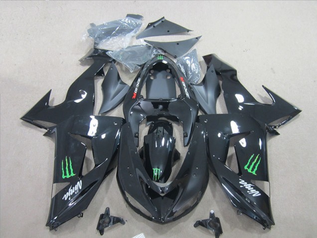 Schwarz Ninja Grünmonster 07-08 Kawasaki ZX6R Motorrad Verkleidung Schwarz Ninja Grünmonster 07-08 Kawasaki ZX6R Motorrad Verkleidung