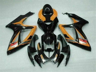 Schwarz Orange 06-07 Suzuki GSXR 600/750 Motorrad Verkleidung