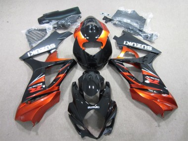 Schwarz Orange 07-08 Suzuki GSXR 1000 Motorrad Verkleidungen